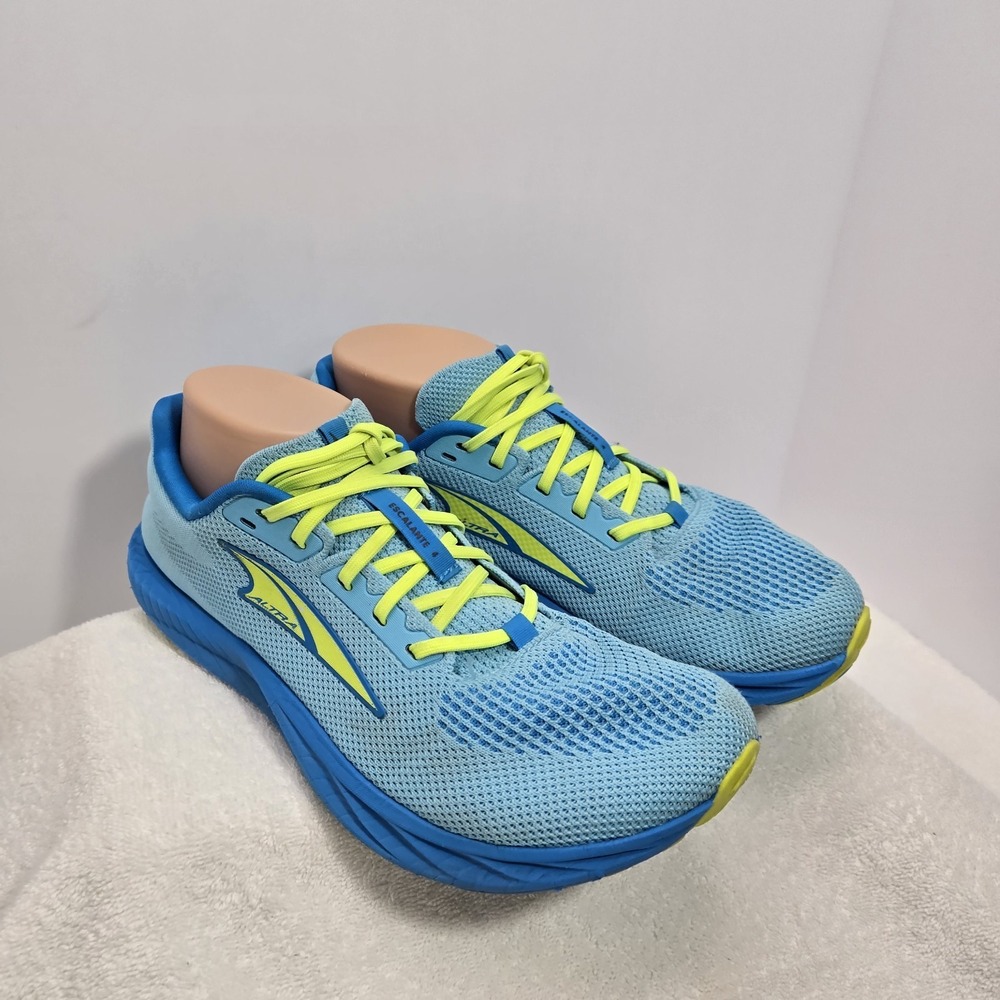 Light Blue & Neon Yellow Women's Running Shoes